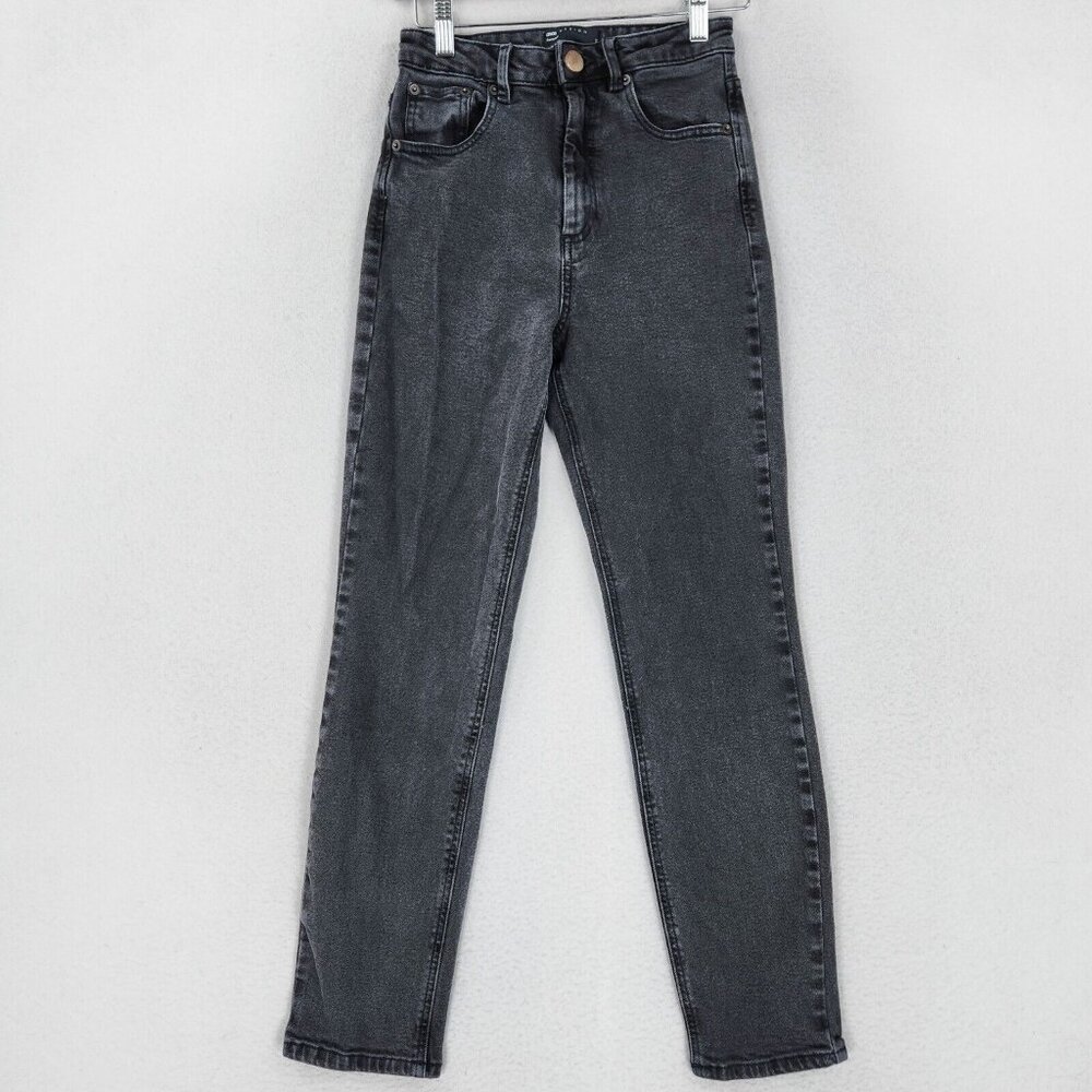 ASOS Jeans Womens 25 Washed Black Farleigh Slim Mom High Rise Casual Denim